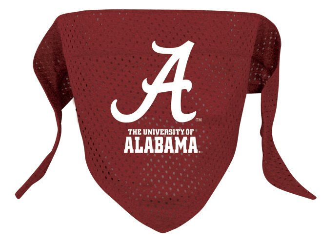 Alabama University Crimson Tide Pet Dog Football Jersey Bandana S/M