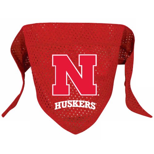 Nebraska University Cornhuskers Pet Dog Football Jersey Bandana S/M