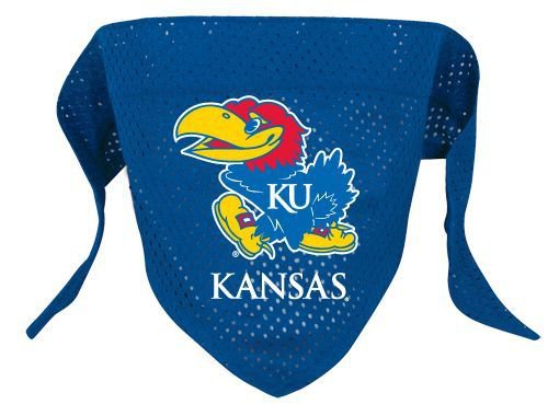 Kansas University Jayhawks Pet Dog Football Jersey Bandana S/M