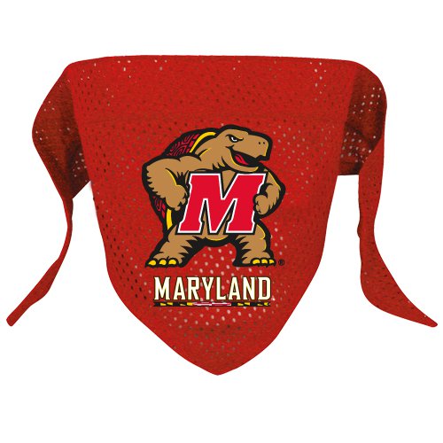 Maryland University Terrapins Pet Dog Football Jersey Bandana S/M
