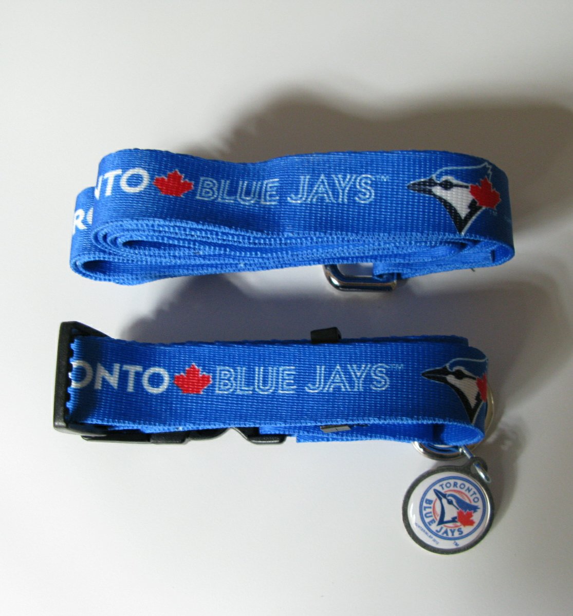 Toronto Blue Jays Pet Dog Leash Set Collar ID Tag Medium