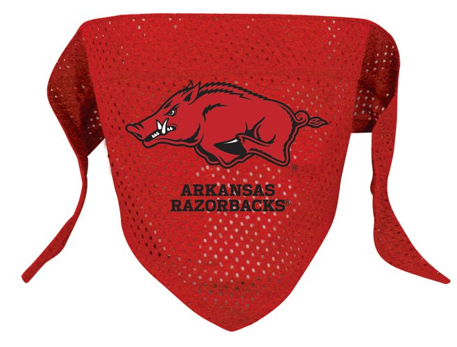 Arkansas University Razorbacks Pet Dog Football Jersey Bandana S/M