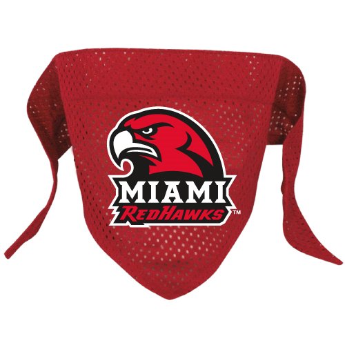 Miami Of Ohio University Redhawks Pet Dog Football Jersey Bandana S/M