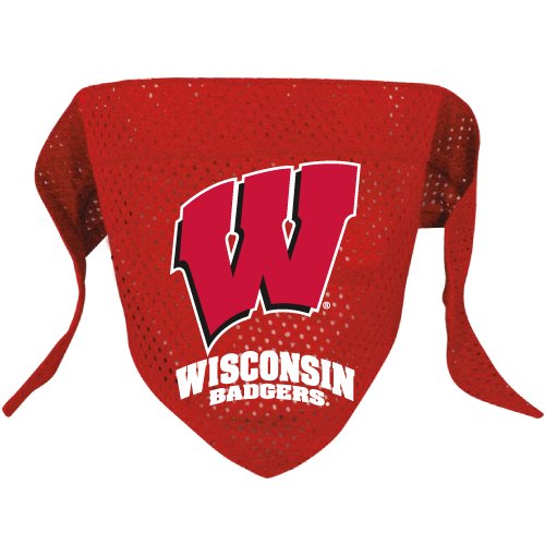 Wisconsin University Badgers Pet Dog Football Jersey Bandana S/M