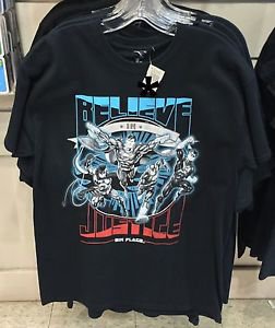 Six Flags Magic Mountain Believe in Justice T-Shirt SIZE S,M,L XL,XXL New