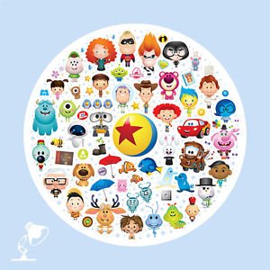 Disney WonderGround Gallery Pixar Characters Postcard by Jerrod Maruyama New