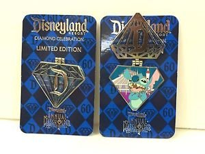 Disneyland 60th Diamond Celebration Limited Edition Stitch Pin Annual Passholder