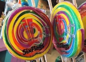 Six Flags Magic Mountain Looney Tunes Bugs Bunny Set of 2 Large Candy Lollipops
