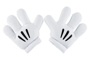 Disney Parks Mickey Mouse White Mitts Cosplay Costume Gloves New