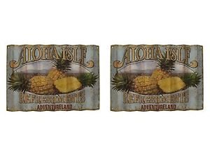 Disney Parks Large Wall Sign Aloha Isle Refreshments Metal Sign 26"x18" New