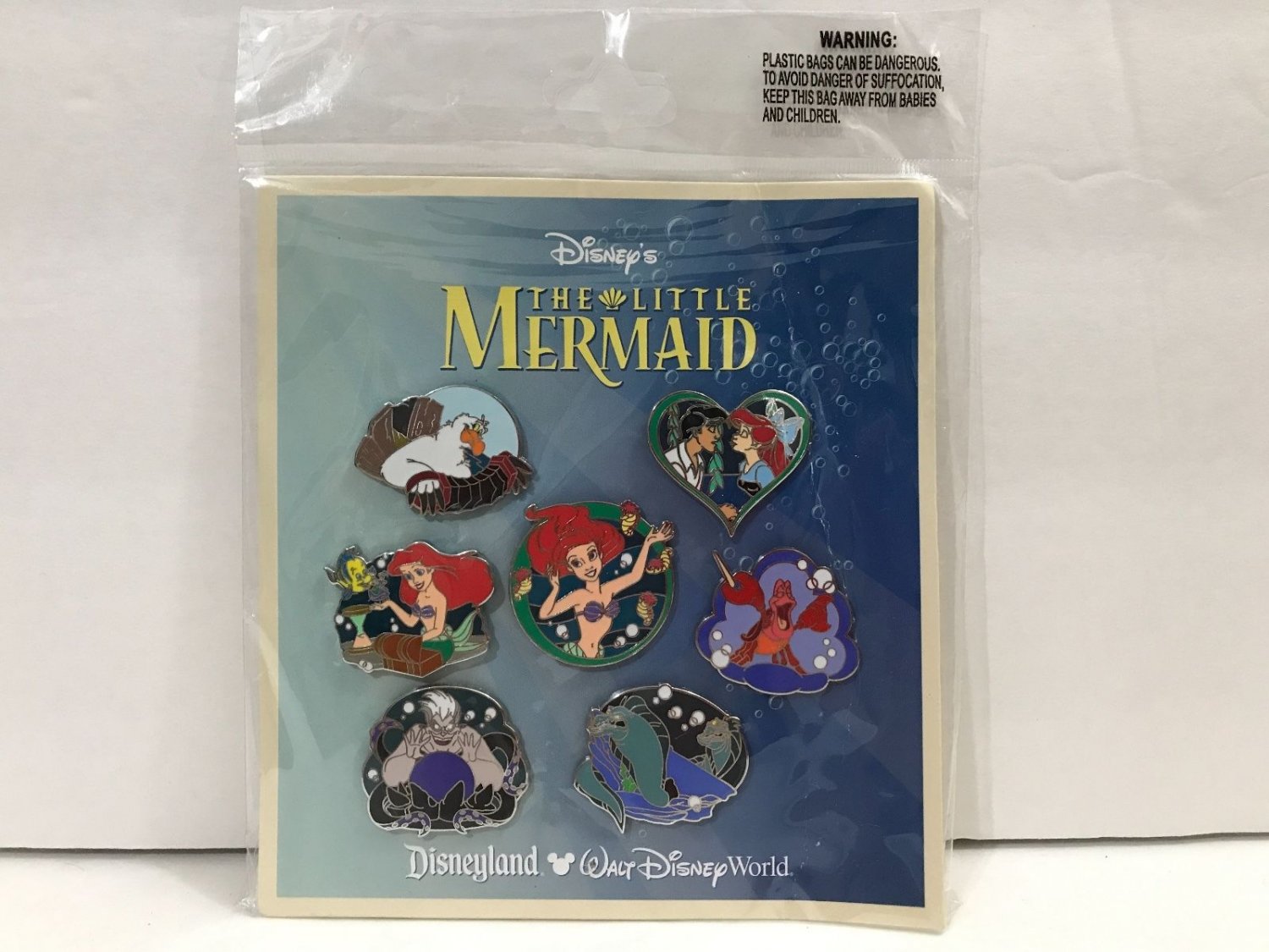 Disney Parks The Little Mermaid Ariel and Friends Trading Pin Set New Sealed