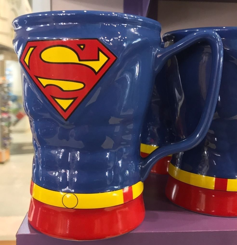 Six Flags Magic Mountain Dc Comics Superman Uniform Ceramic Mug New