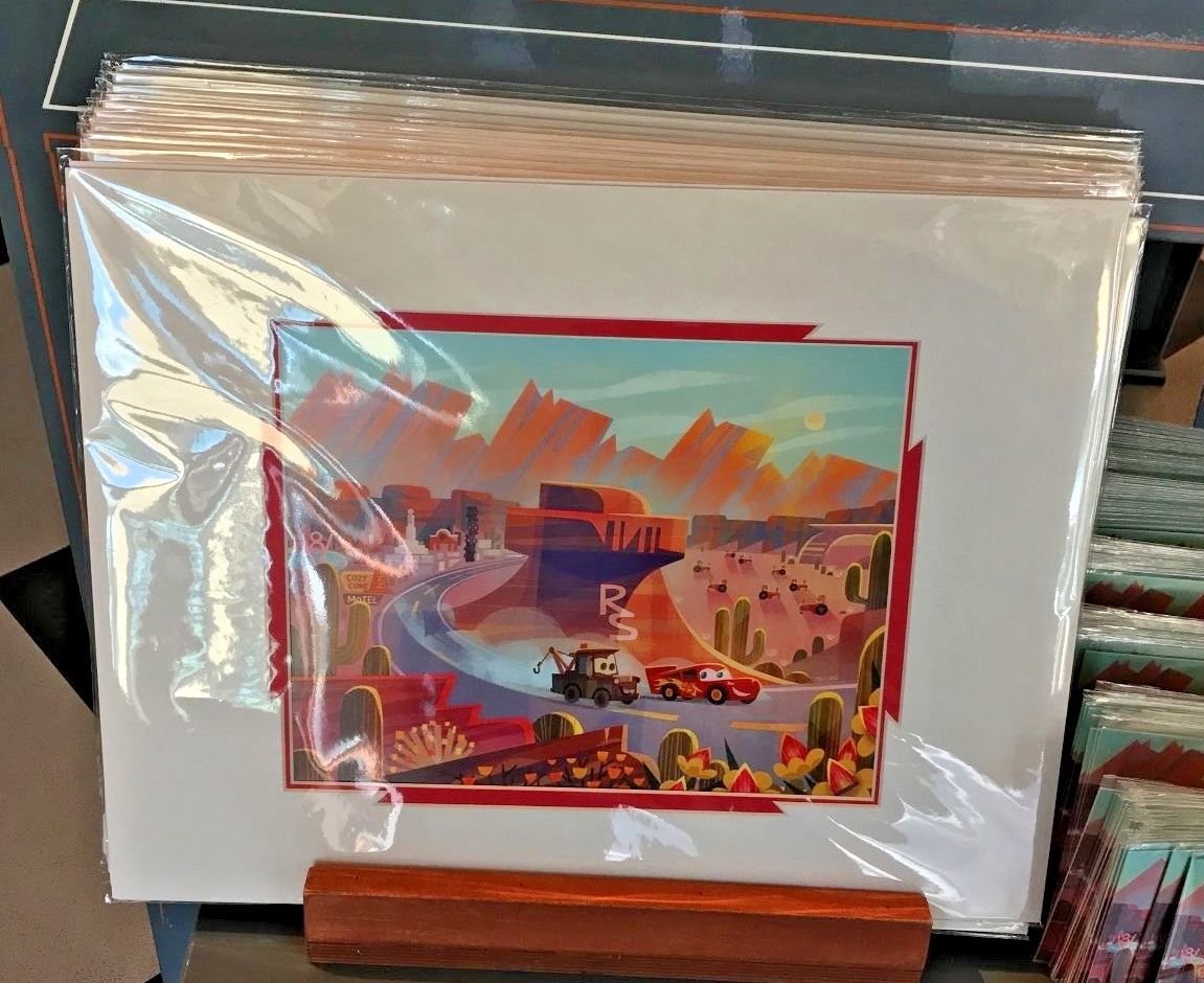 Disney WonderGround Cars Race Around Radiator Springs Deluxe Print by Joey Chou