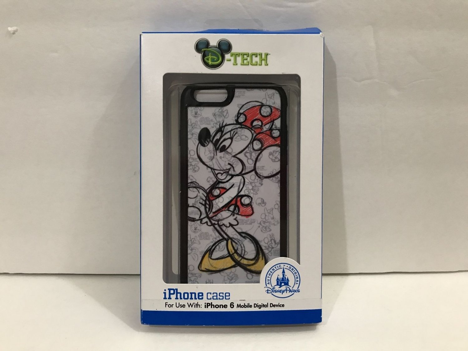 Disney Parks D-Tech iPhone 6/7 Case Minnie Mouse sketch Art New Sealed-