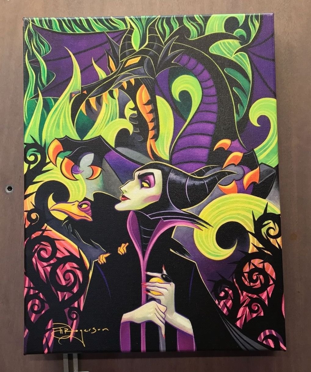 Disney Parks Sleeping Beauty's Maleficents Fury Giclee Gallery Wrap Tim Rogerson