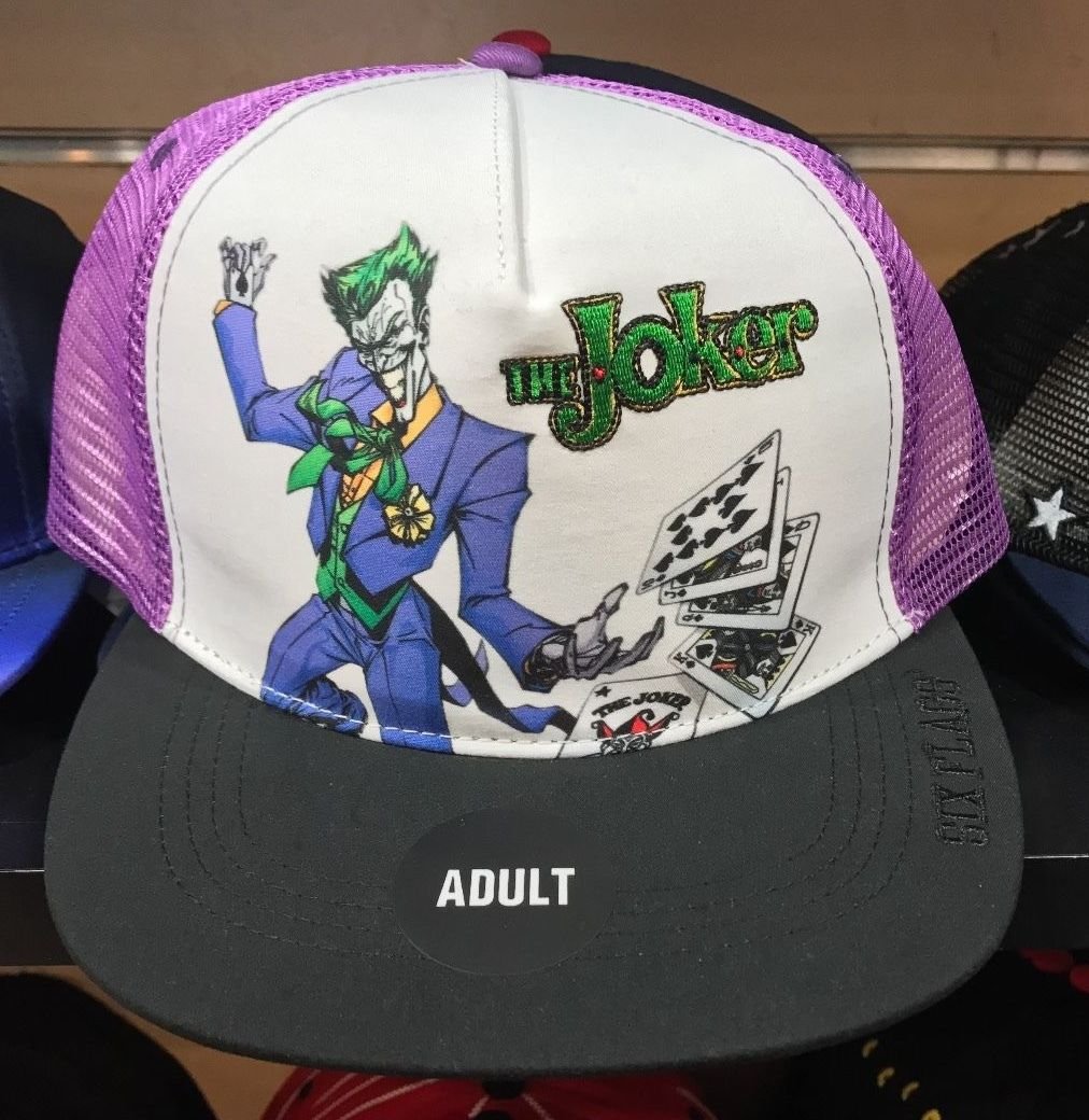 Six Flags Magic Mountain The Joker Meshed Adjustable Snapback Hat Cap New