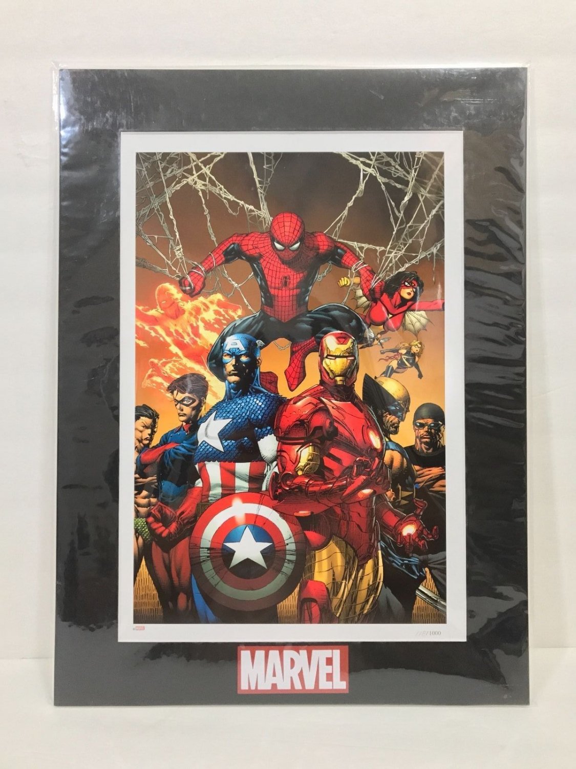 Disney Parks Authentic Marvel Lithograph Print Limited Edition Enforcers New