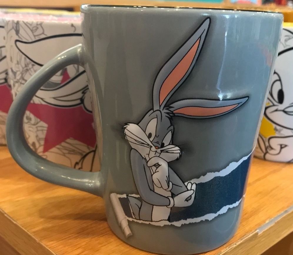 Six Flags Magic Mountain Looney Tunes Bugs Bunny 16oz. Tear Ceramic Mug New