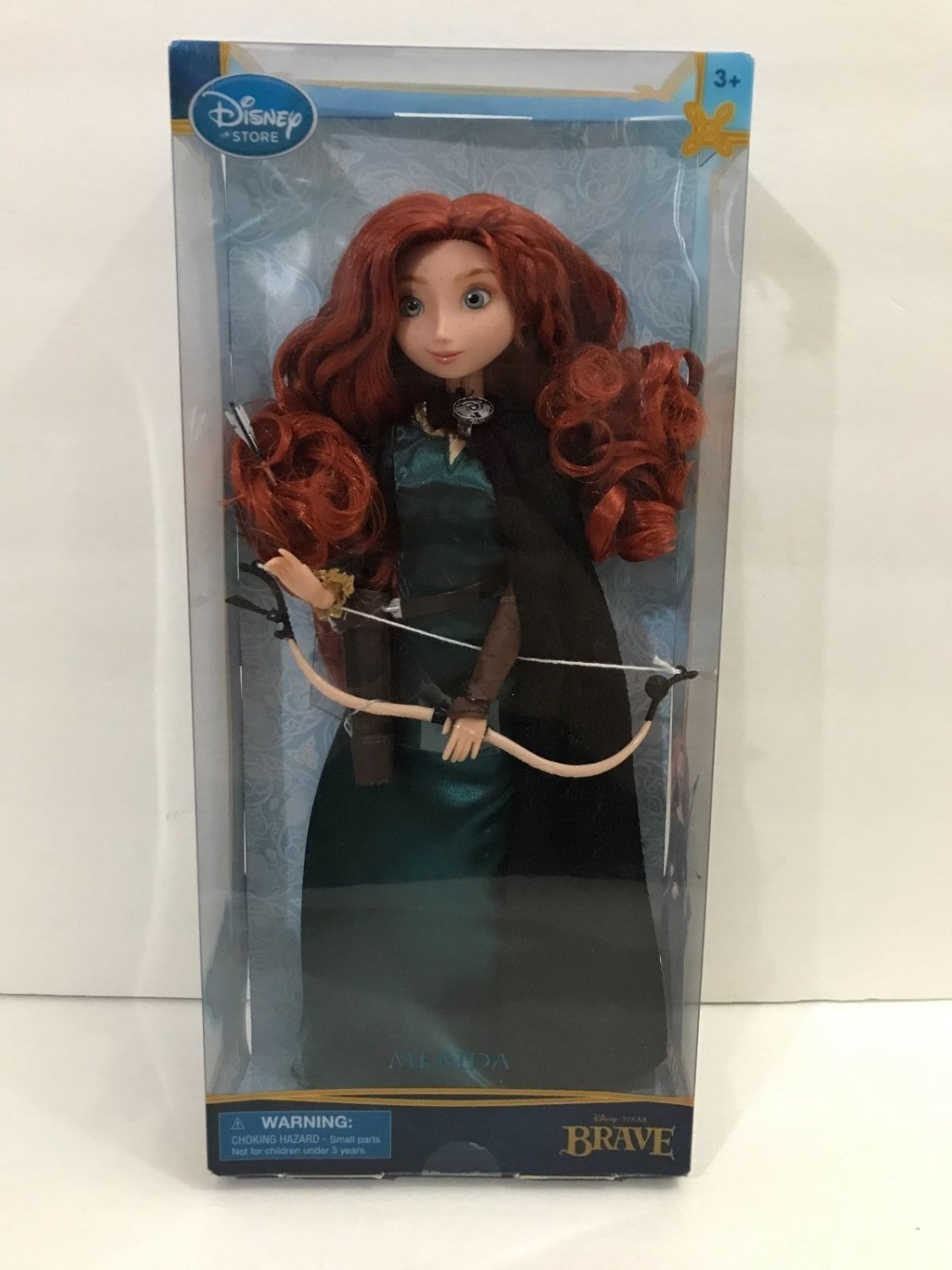 DISNEY STORE DISNEY'S PIXAR BRAVE MERIDA DOLL BOW ARROW 11" DOLL NEW IN BOX