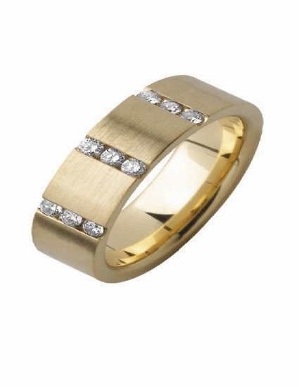 Free shipping---Gold-Plated Steel CZ Wedding Band Ring