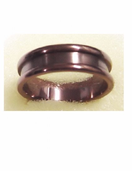 Free shipping--Stainless Steel Brown Color Ring