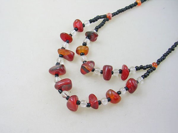 DSCN-5552 Agate, Crystal Beads Necklace