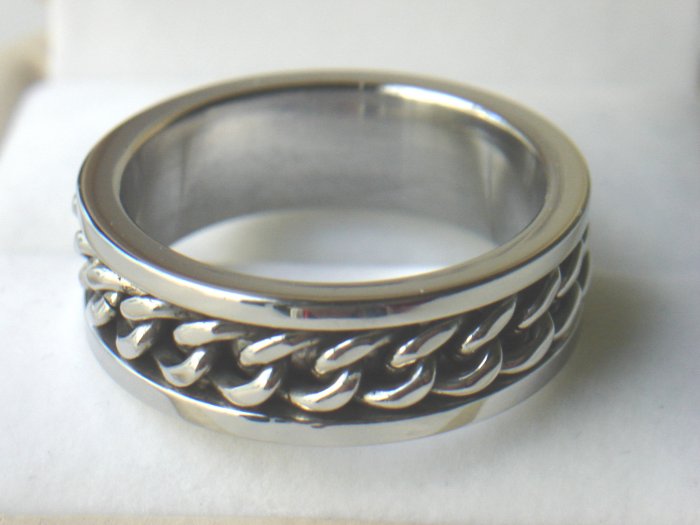 Free shipping--Spinner Chain Stainless Steel Ring