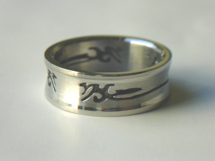 Free shipping--Stainless Steel Laser Cut Ring