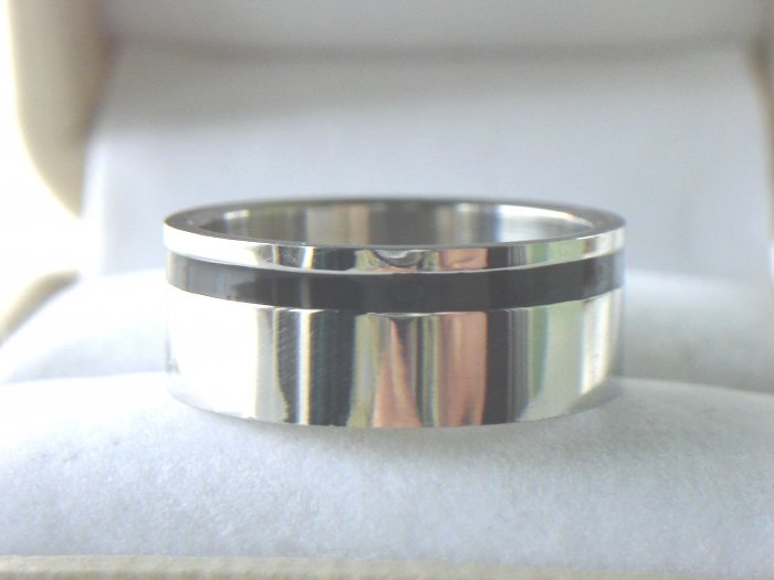 Free shipping--Stainless Steel One Row Band Ring
