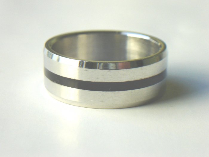 Free shipping--Stainless Steel One Row Band Ring