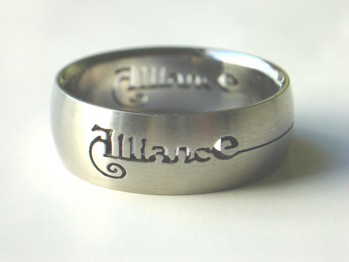 Free shipping--Stainless Steel Laser Cut Ring