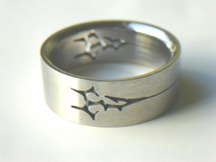 Free shipping--Stainless Steel Laser Cut Ring