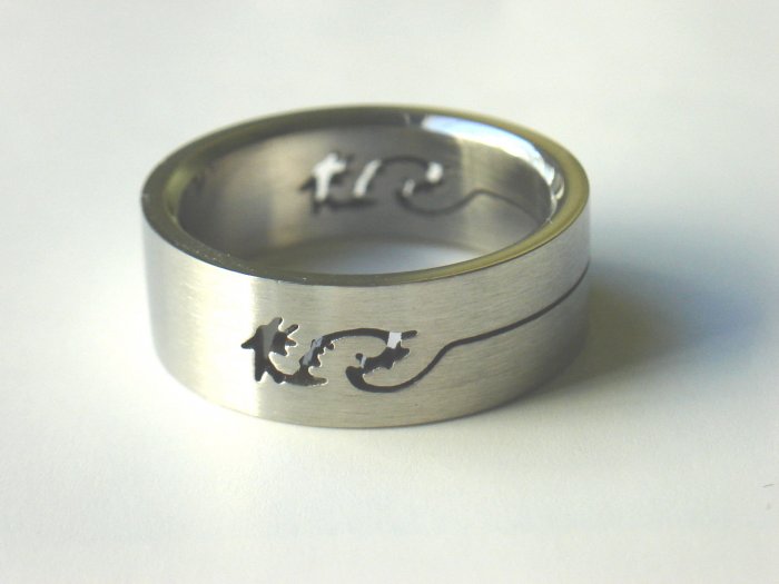 Free shipping--Stainless Steel Laser Cut Ring
