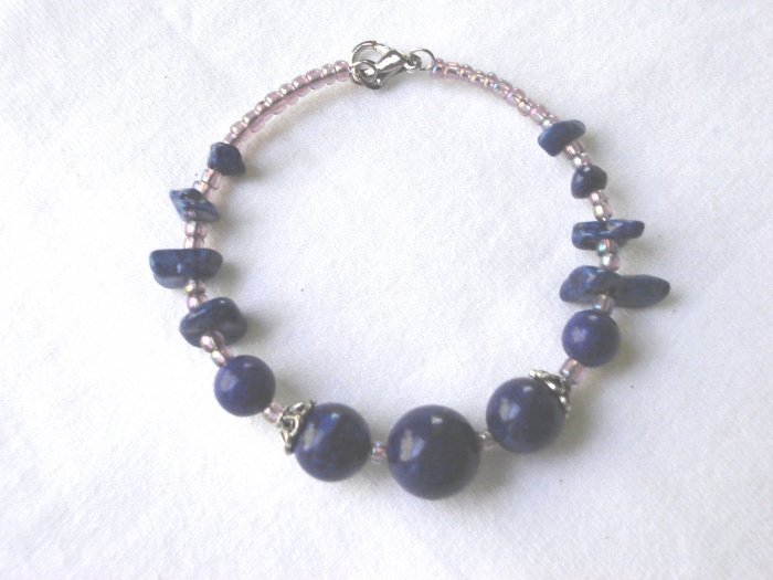 BSP-8001 Agate Beads, Tibet Silver Bracelet