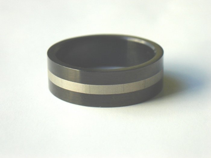 Free shipping--Black Stainless Steel Band Ring