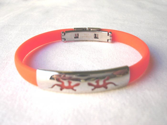 BHY-2031 Stainless Steel And Rubber Bracelet