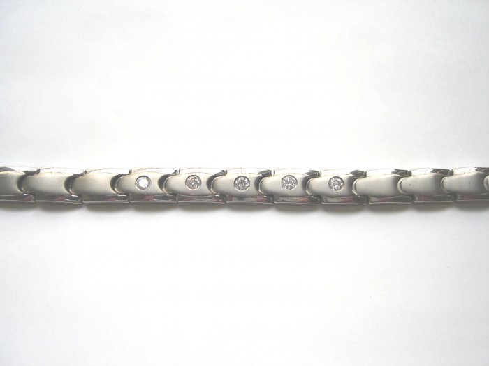 BHD-8002 Titanium and Cubic Zirconia Bracelet