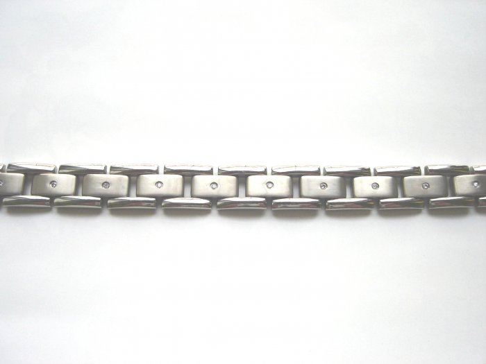 BHD-8006 Titanium and CZ Bracelet