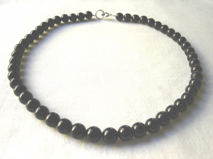 Free shipping---Black Agate Necklace