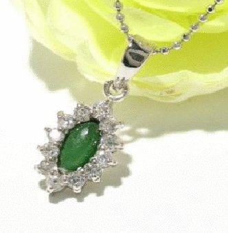 Free shipping---Silver, Jade, CZ Pendant