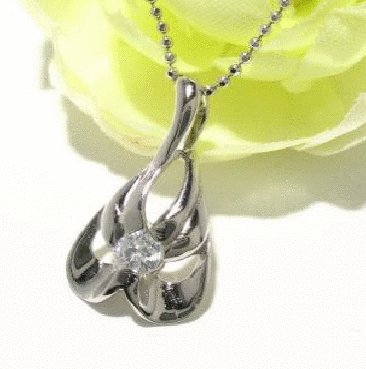 Free shipping---Sterling Silver and CZ Pendant