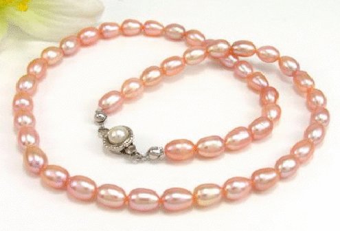 Free shipping---Golden Natural Pearl Necklace
