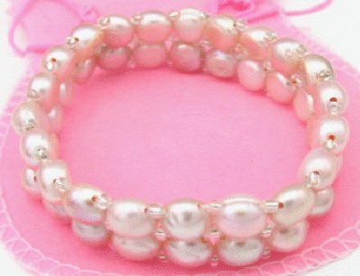 Free shipping---Golden Natural Pearl Bracelet