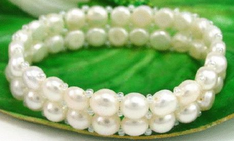 Free shipping---Natural Pearl Bracelet