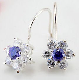 EBK-8011 Sterling Silver, CZ Earrings