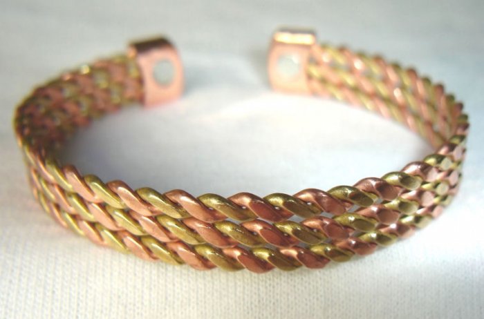 BWT-8002 Rose gold and Goldtone 2-Tone Stainless Steel Cuff Bracelet