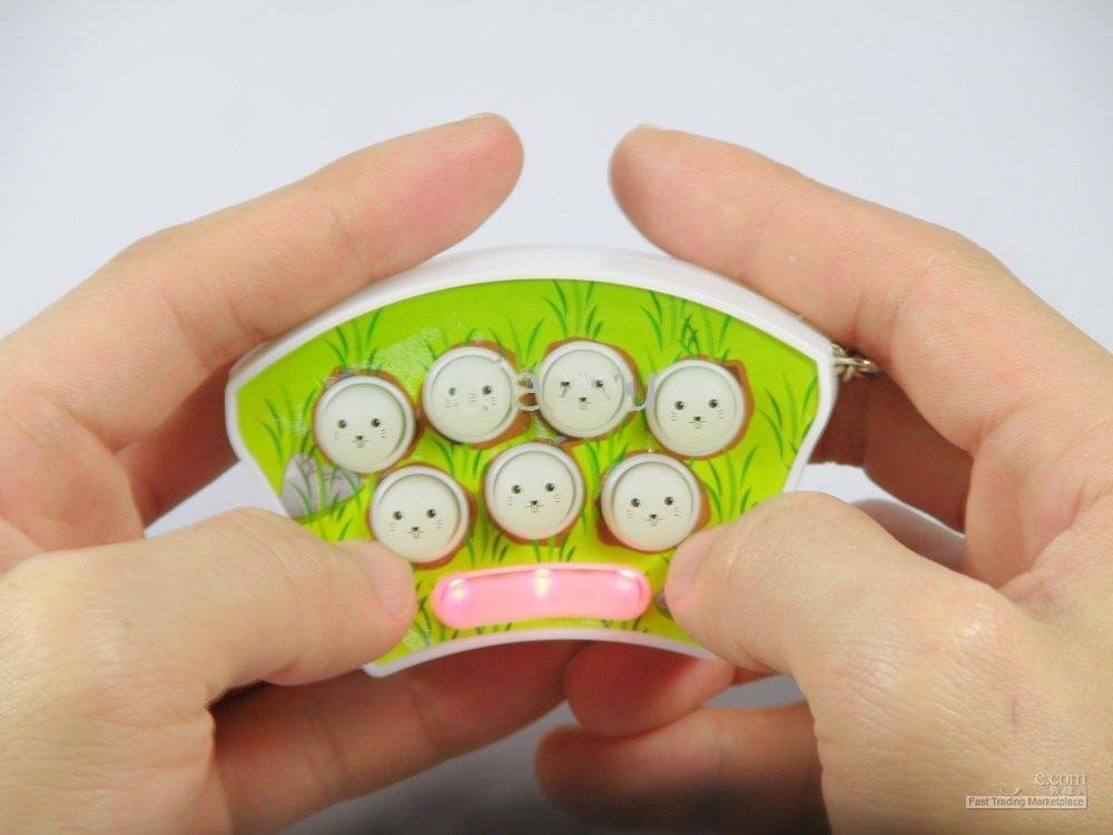 Free shipping---6 pcs/lot -Mini Whack-A-Mouse Puzzles Mole Gopher Game Key Chain