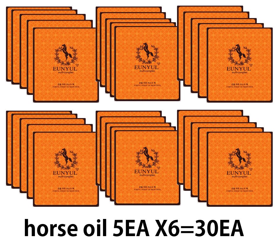 Horse oil Mask sheet pack 5EAX6=30EA (Free shipping worldwide)