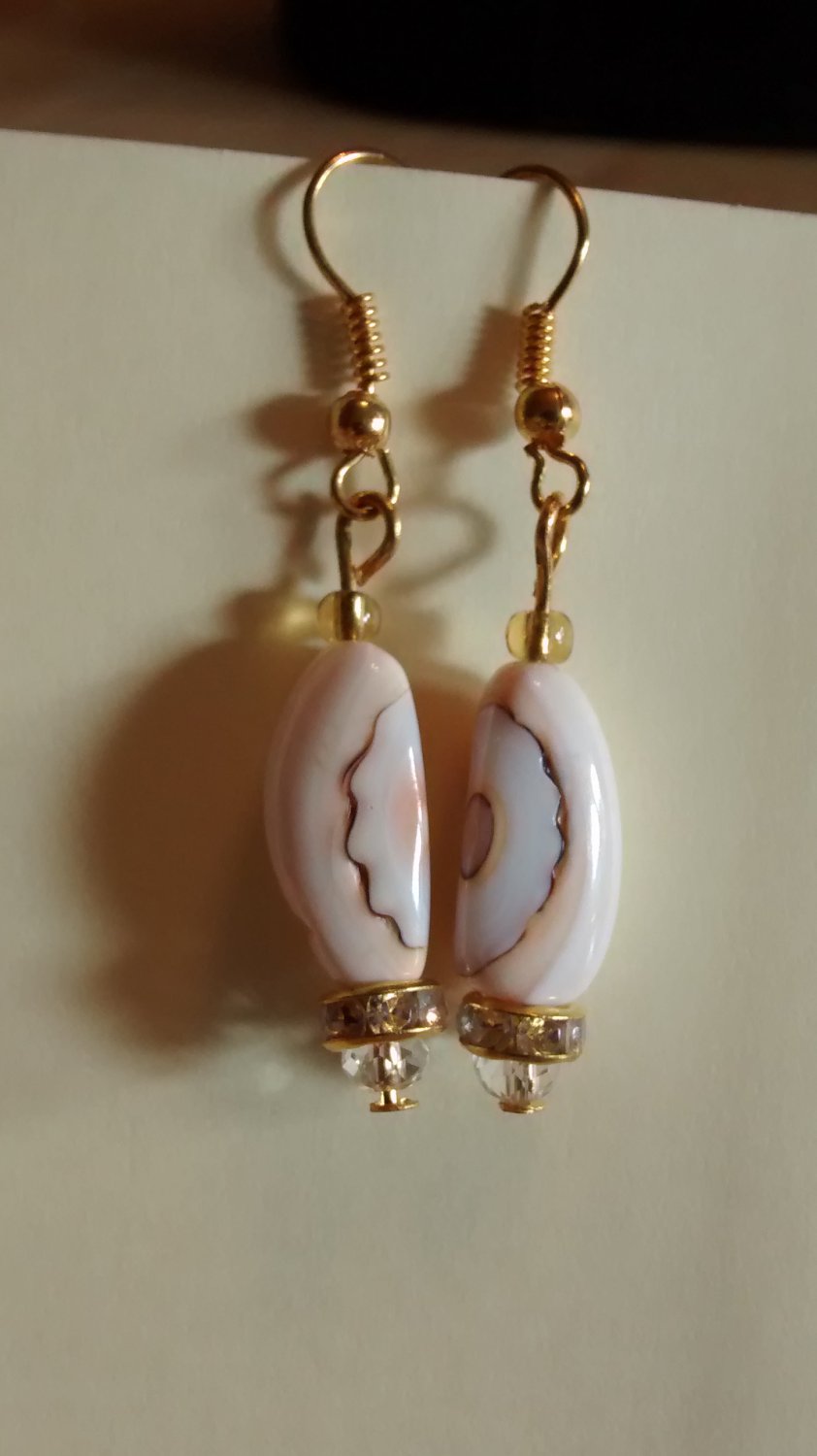 OOAK Pink Baroque Freshwater Pearl w/Rhinestones