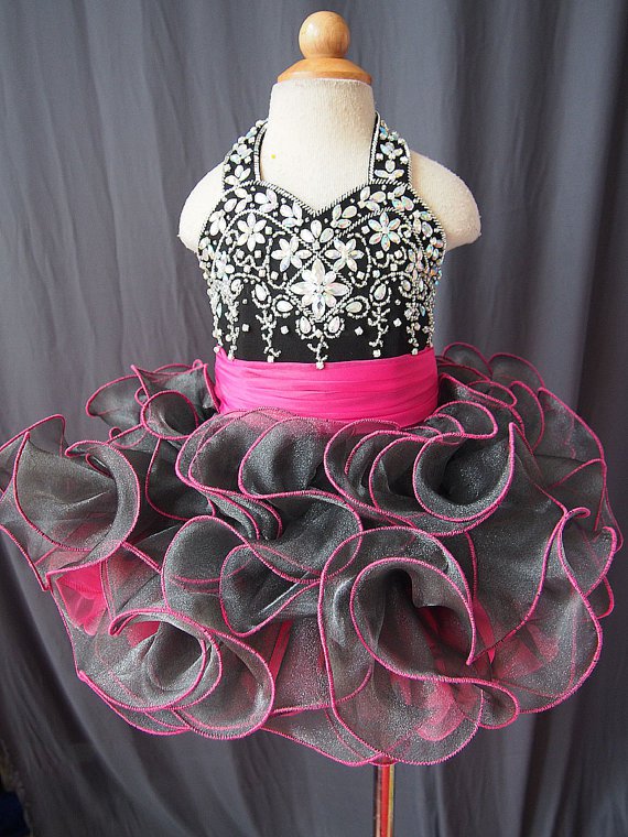 flower girl dress handmade 100% beadings N1508021101